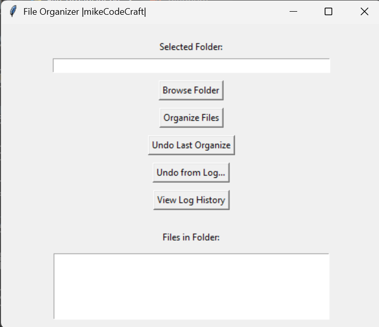 File Organizer Interface